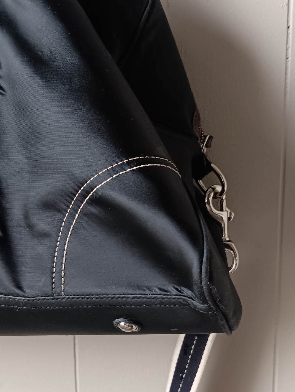 Coach  Black, Brown & Blue Extra Large Hampton Duffle Travel Bag ⚘️ - Picture 2 of 15